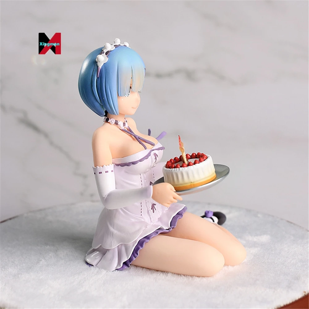 13cm Action Figure Re:life In A Different World From Zero Rem Re Zero  Birthday Cake Ver. PVC Collection Model Toy Birthday Gift