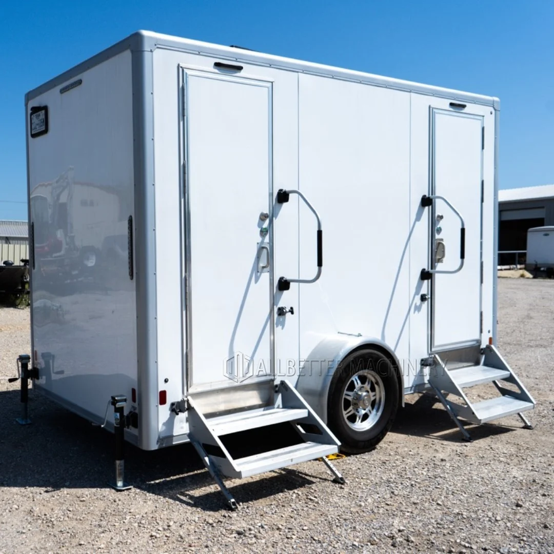 3 Stall Portable Toilet Trailer Restroom Trailer Portable Toilets
