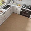 Alfombra tejida de goma - cuadrado beige