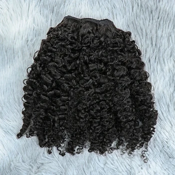 Hot Texture Cuticle Aligned Natural Hair Weft Raw Burmese Curly Unprocessed Human Hair