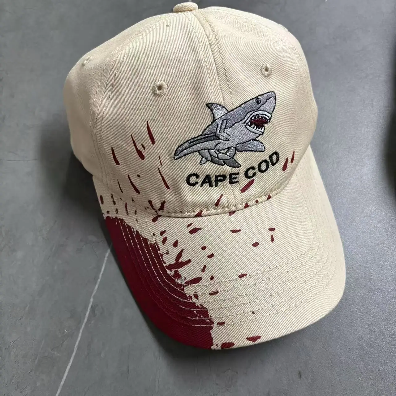 Spiky Ball Notch Shark Bite Hat - Unique Hip-Hop Style