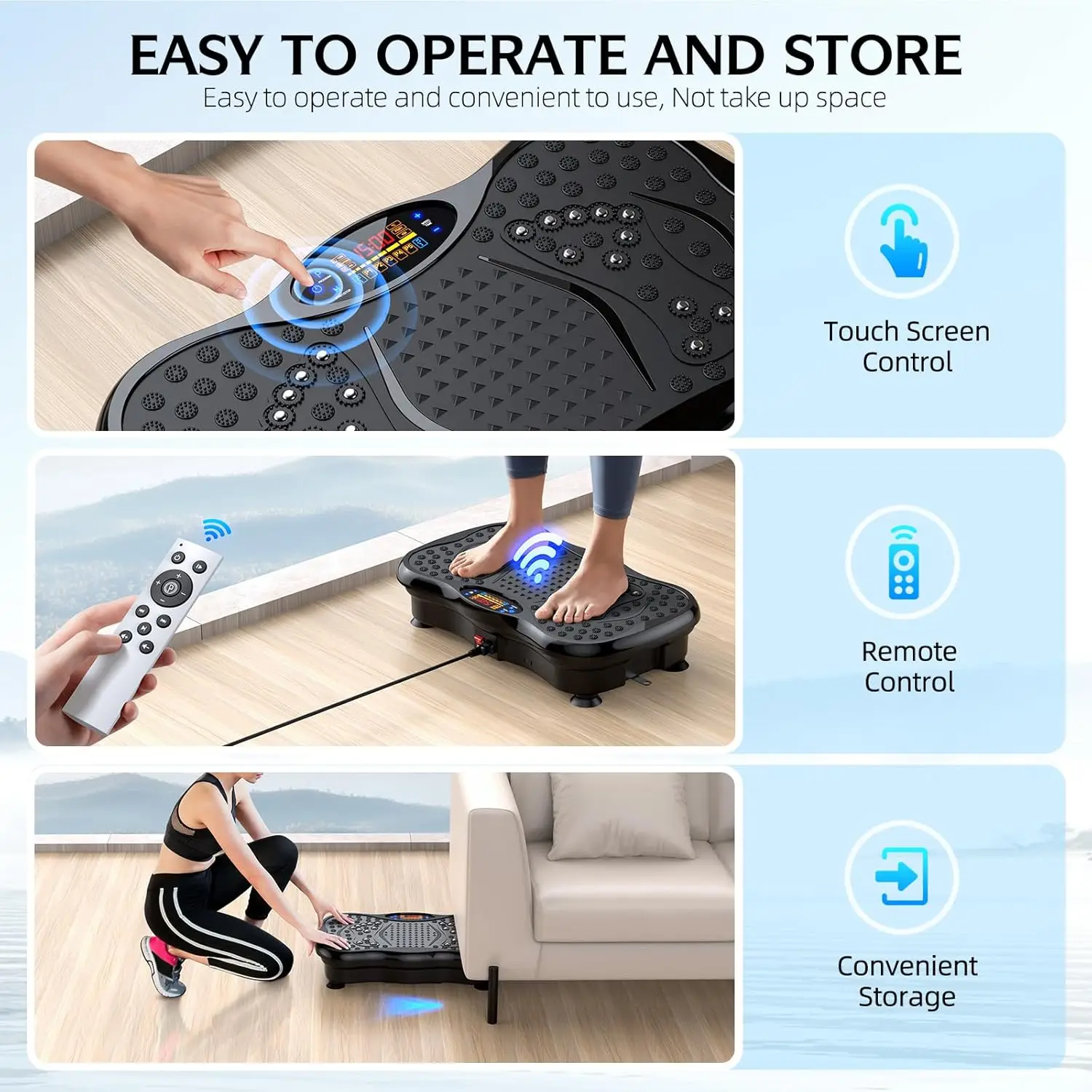 Whole Body Slimming Exercise Machine Vertical Fitness Vibration Plate Electromagnetic Technology Effective