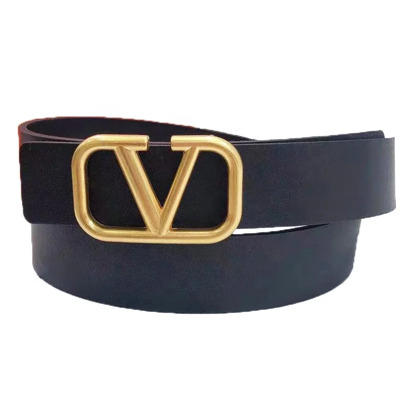 Женские ремни из натуральной кожи с V-образной пряжкой