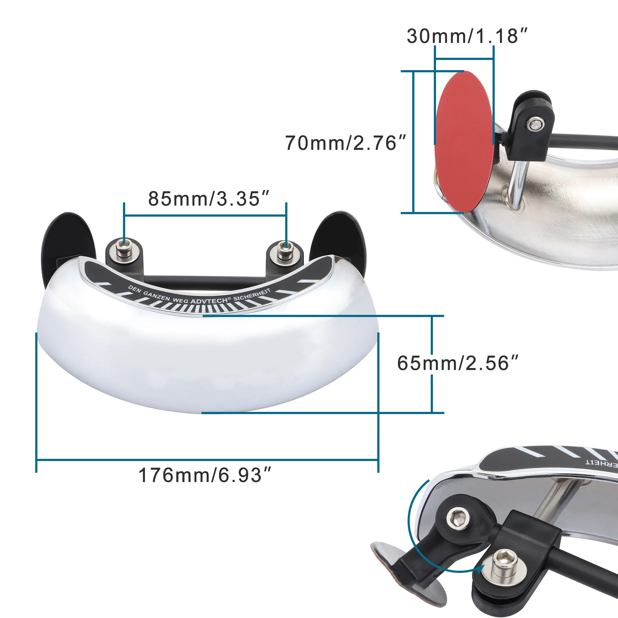GOOFIT Motorcycle Windshield Mirror Handlebar End Mirrors Replacement for UTV Moped ATV Scooter Quad Pit DirtBike