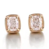 Boucles d'oreilles en or jaune 18 carats avec diamants de laboratoire
