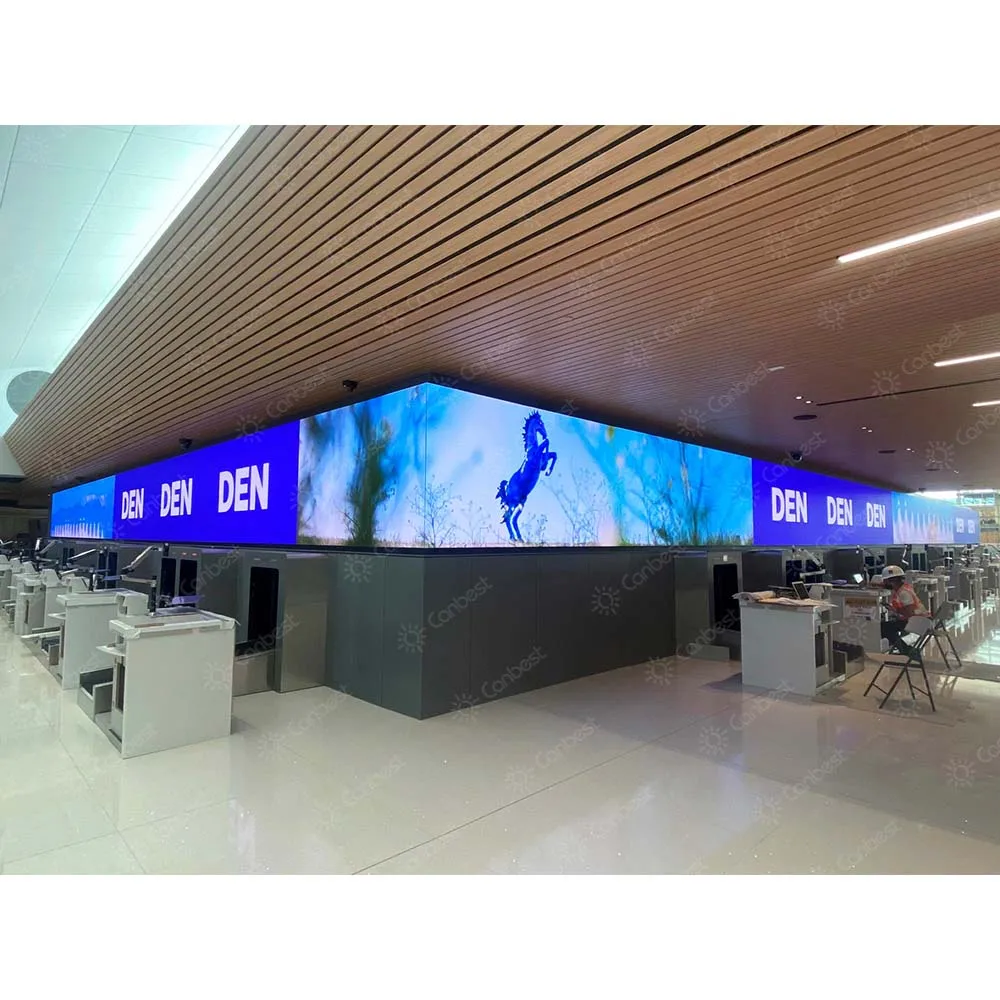 Indoor 90 Degree Right Angle Cube Led Display Screen