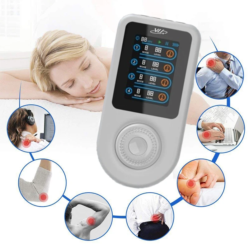 Hot Selling Heated Electric Pulse Massager Ems Muscle Stimulator