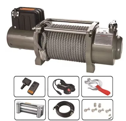 電動ウインチ12v車載クレーン電動ホイスト24Vオフロード車セルフ