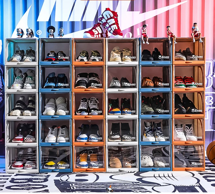 Modern Stackable Detachable Plastic Transparent Shoe Sneaker Display ...