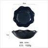 12inch lotleaf bowl-blue glaze