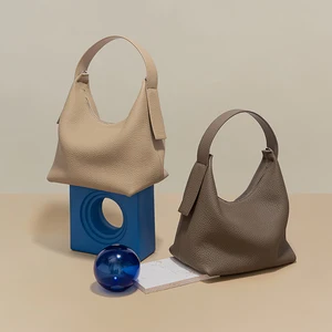 Retro Casual Large Commute Lady Shoulder Bags Litchi Pattern Women Handbag Fashion Genuine Leather Handbag