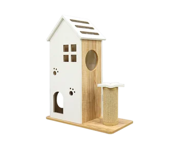 Multifunctional Four Seasons General Solid Wood House Cat Scratching Frame Climbing Frame Tree House Cat Hammock