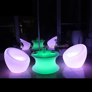 Wireless Remote Control Art Design Table Counter Set 16 Colors LED Light Plastic Home/Bar Furniture for Bedroom/Nightclub