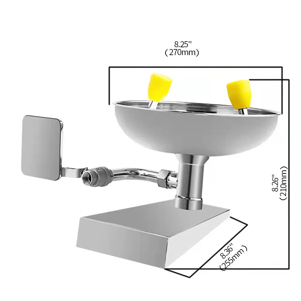 Quality 16 gallon portable mobile wall-mounted eye washer eyewash station shower eyewash with base factory