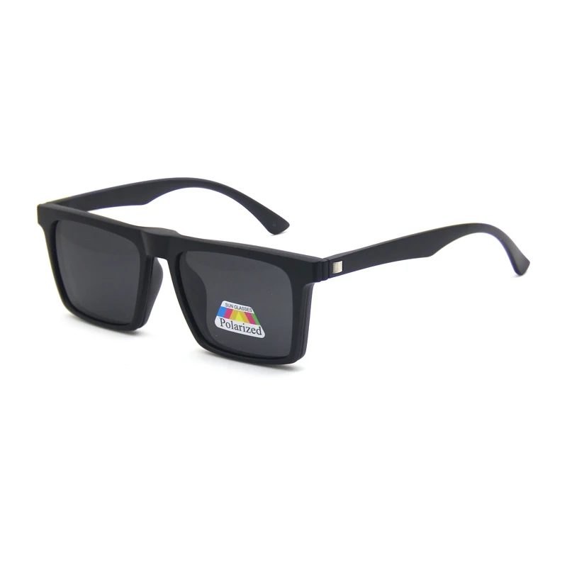 5 in 1 Plastic Sport Interchangeable Changeable Lens Clip on Sunglasses Magnetic Polarized