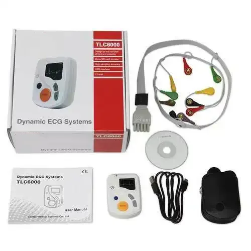 Best Price 24-Hour 12-Channel Reusable ECG Holter Monitor Veterinary Instrument for Dogs Recording