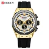 4 Silver Case Gold Dial