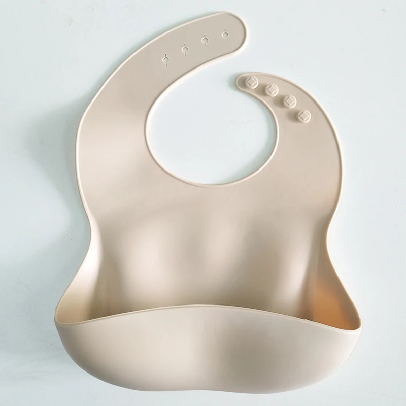 Оптовая продажа FDA LFGB водонепроницаемый мягкий силиконовый детское Кормление нагрудники с карманом