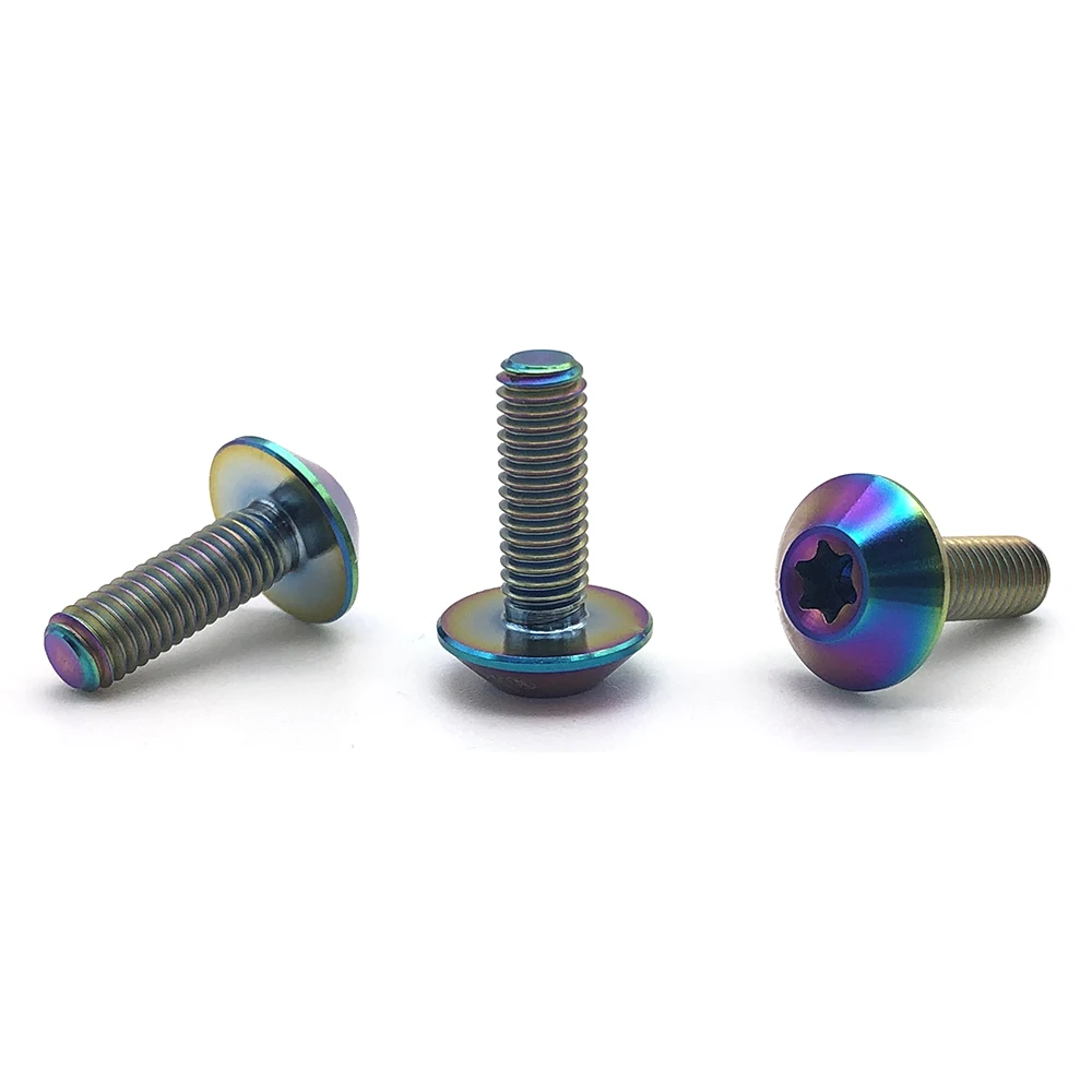 Tornillos de titanio M5X12mm y M5X15mm, tornillo de cabeza de paraguas para piezas de bicicleta y motocicleta