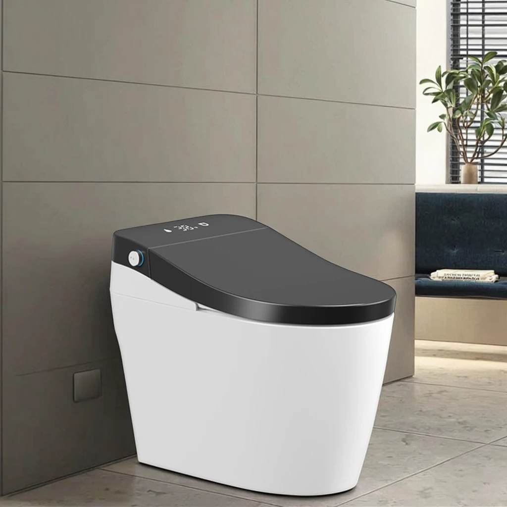 Auto Open Sensor Flush Automatic Ceramic One Piece Toilet Bowl Intelligent Electric Toilet Bidet Bathroom Smart Toilet