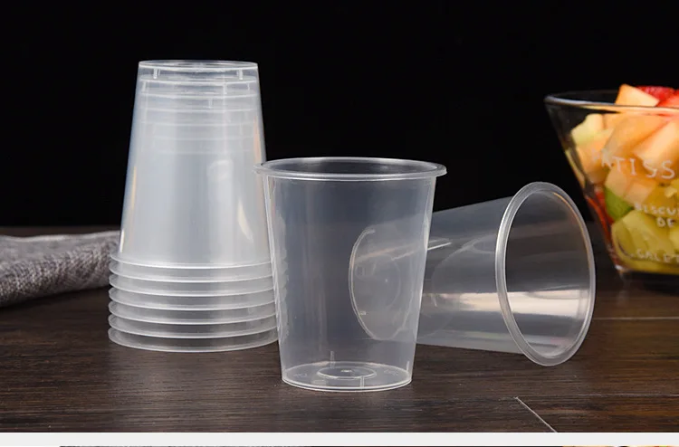 Thickened transparent plastic cup PP injection drinking cup,fruit juice cup,bubble tea cup factory