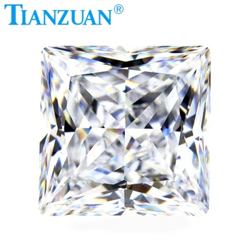 6A quality White square synthetic diamond cubic zirconia CZ gemstone for jewelrymaking