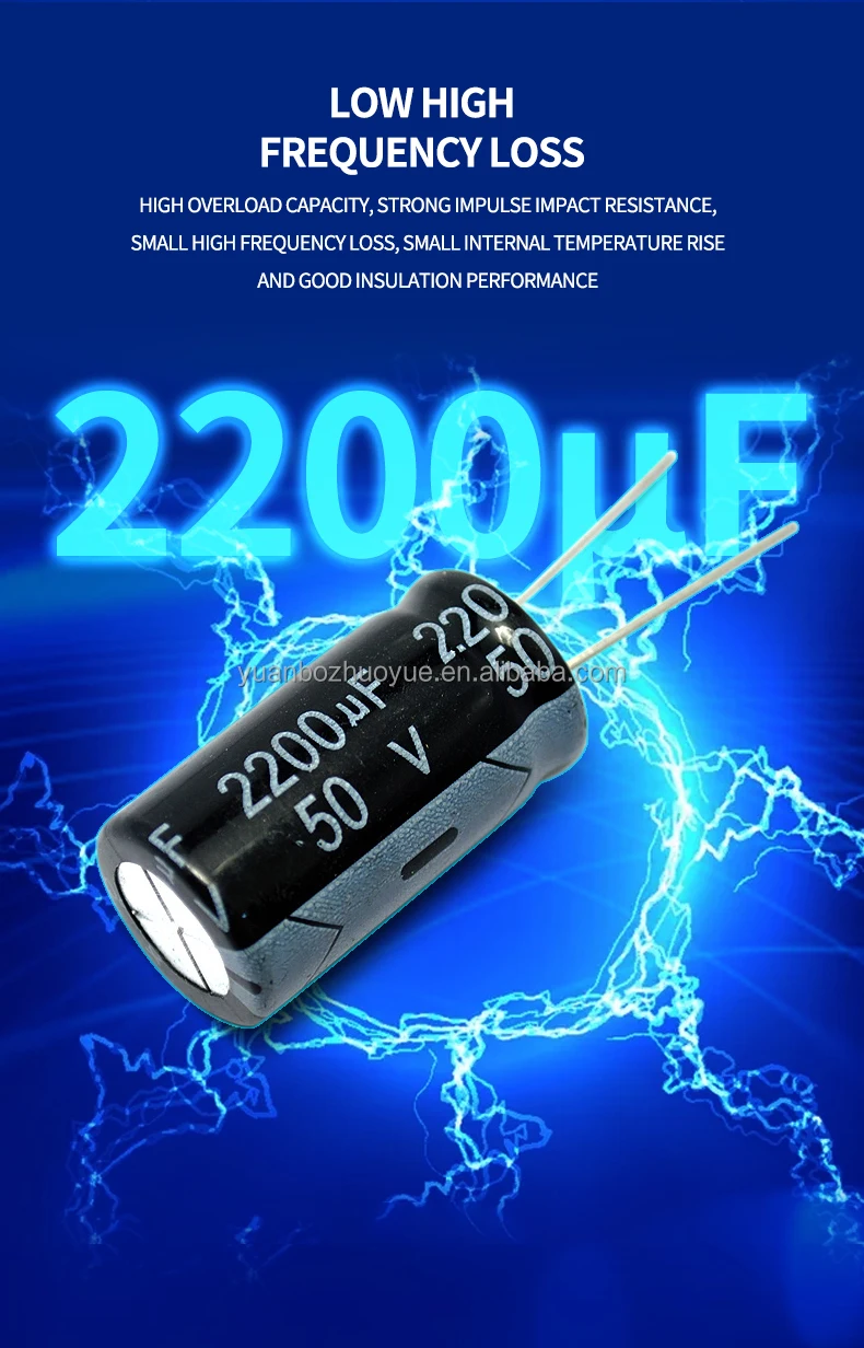 Inline Aluminum Electrolytic Capacitor Components 16/25v/35v/50/10/47