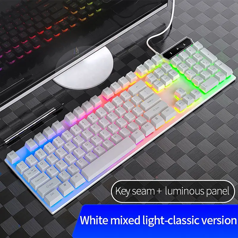 Professional V4 104 Keys Wired Colorful Backlit Rgb Light Computer Mechanical Game Multifunctional Waterproof Keyboards
