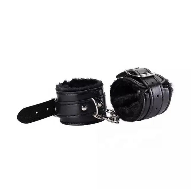 Ypm Furry Plush Handcuffs Leather Sex Hand Cuffs Adult Erotic Toys Bdsm Restraint Shackle