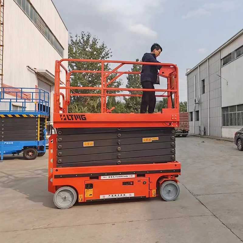 Small Electric Rising Platform 12m 14m Self Propelled Electric Lifting Platform