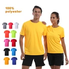 Shirts Wholesale Custom LOGO Printing 11 Color 100% Polyester Sublimation Round Neck Plain T Shirts For Men