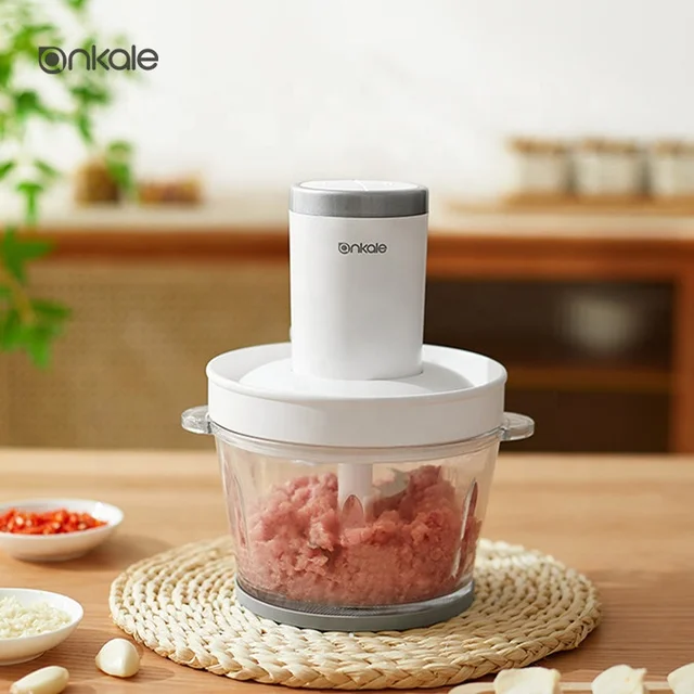 1.8L White Home Kitchen Small Automatic Vegetable Chopper for Vegetable Multi-function Portable Electric Meat Grinders