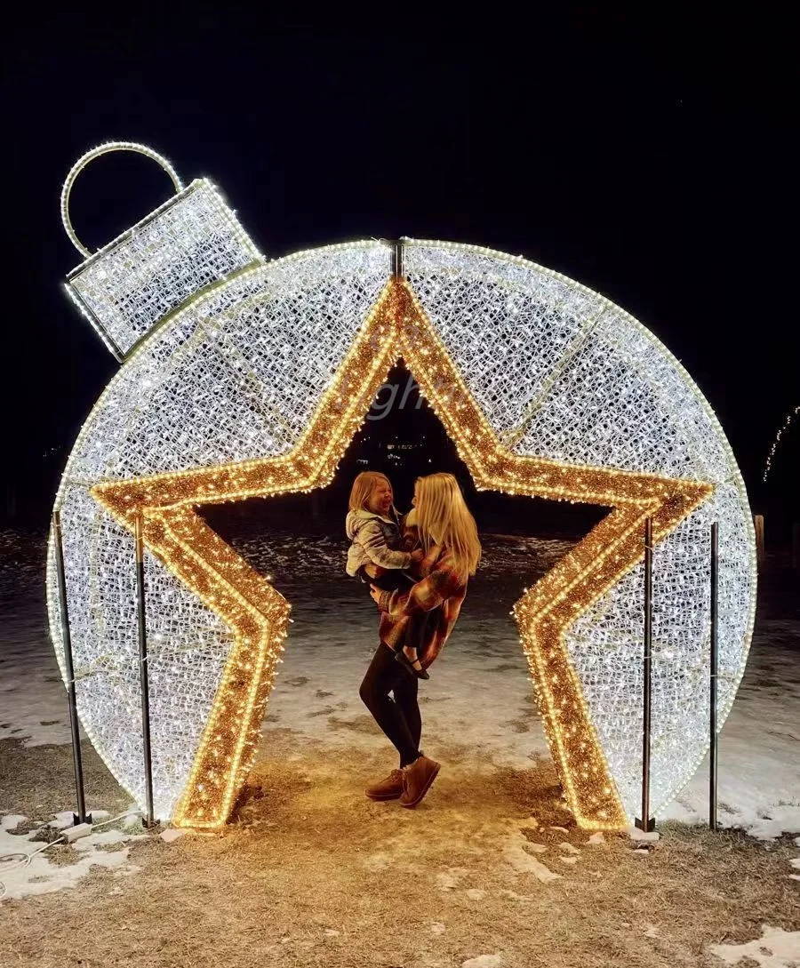 Christmas Walk Thru Outdoor Decorations Led Light Arch Bauble Buy