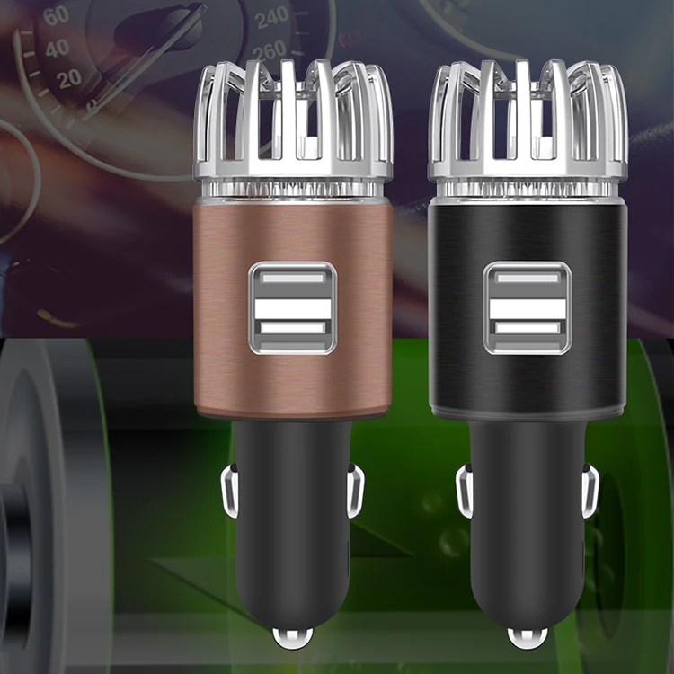 Оптовая продажа с фабрики 2021, автомобильное зарядное устройство Usb, автомобильный очиститель воздуха с разъемом, портативный мини-очиститель воздуха для автомобиля, ионизатор, очиститель воздуха