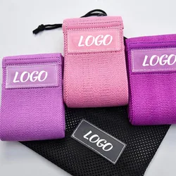 Fabric Yoga Non Slip Booty Belt Custom Workout Hip Loop Logo Cotton Cheetah Resistance Bands