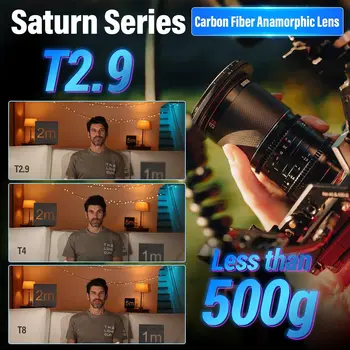 SIRUI Saturn 75mm T2.9 1.6X Full Frame Carbon Fiber Anamorphic Lens, Cine Lens Less Than 500g (Blue Flares, L Mount) detail image