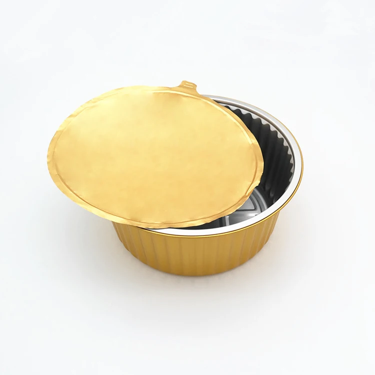product 98 inch 3500ml heat sealable aluminum pan round container disposable reusable 118oz food grade packing tins foil box-9