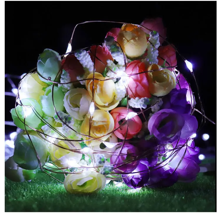 2M 20LEDS Solar Cork Bottle Stopper Copper Wire String Lights Fairy Lights