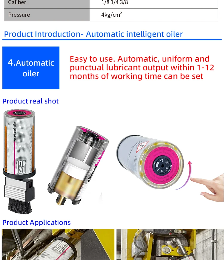Single Point Automatic Grease Lubricator Adjustable Automatic Grease