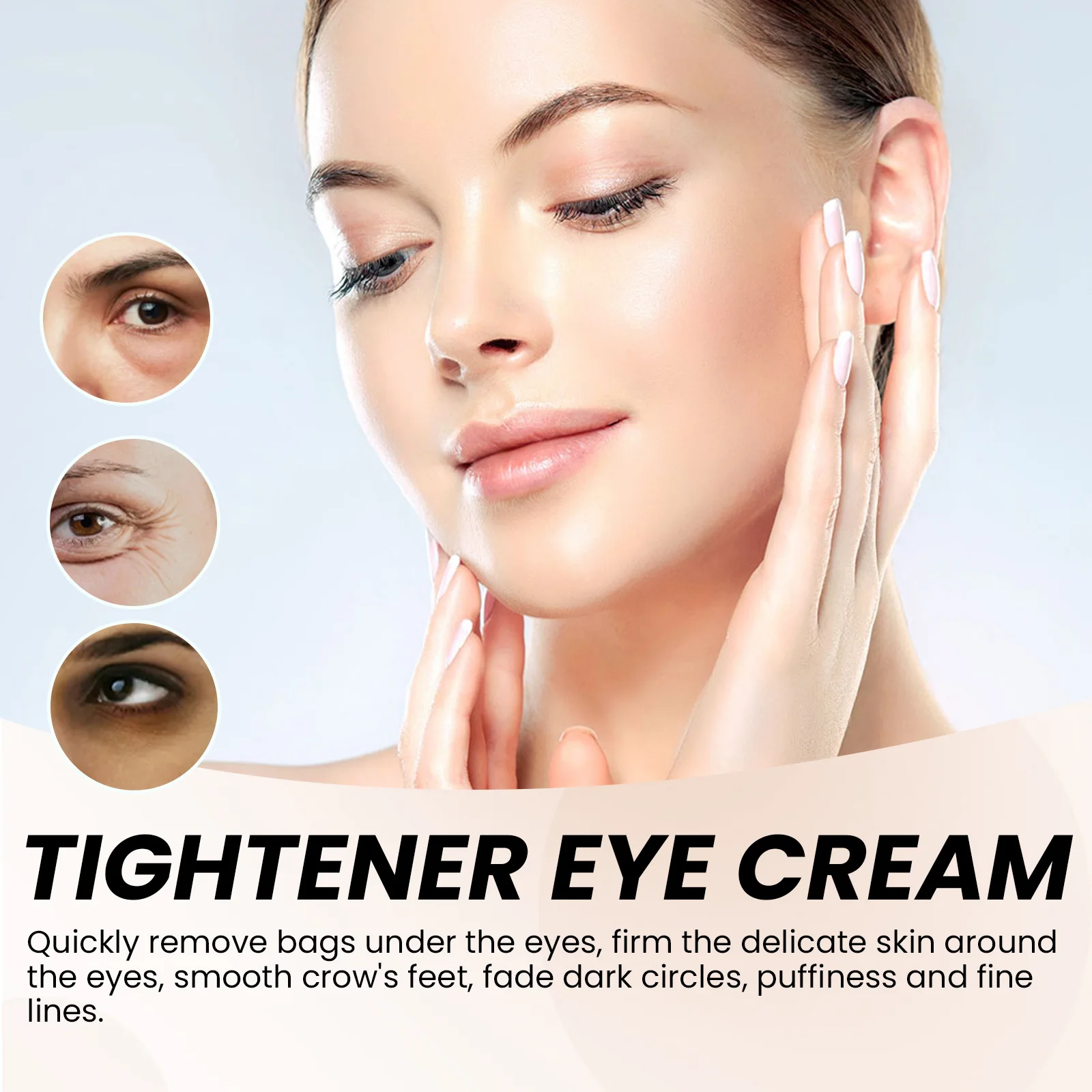 EELHOE Instant Firming Eye Cream Reduces Wrinkles Dark Circles Eye Bags Moisturizes and Tightens the Skin Around the Eyes