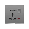 three-hole socket+2USB