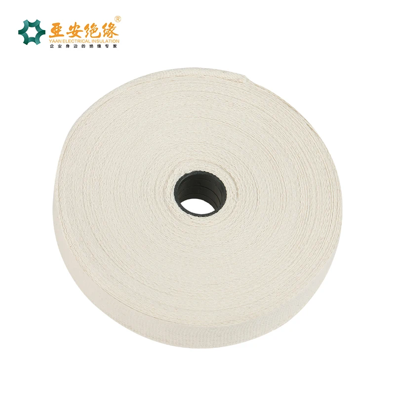 High temperature heat resistant insulating plain cotton tape motor winding h class cotton tape for electrical insulation