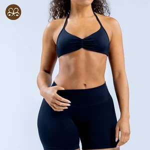 Ready to Ship Shockproof Halter Training Yoga Tops Sportswear Fitness High Impact Seamless Bra