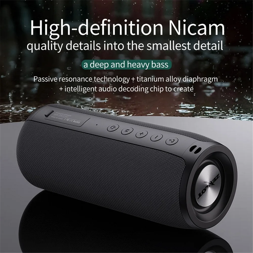2021 Newest Portable Speaker with Bluetooth Waterproof Outdoor Bluetooth Speakers Music Speaker with AUX/ SD/ USB Slot - ANKUX.COM