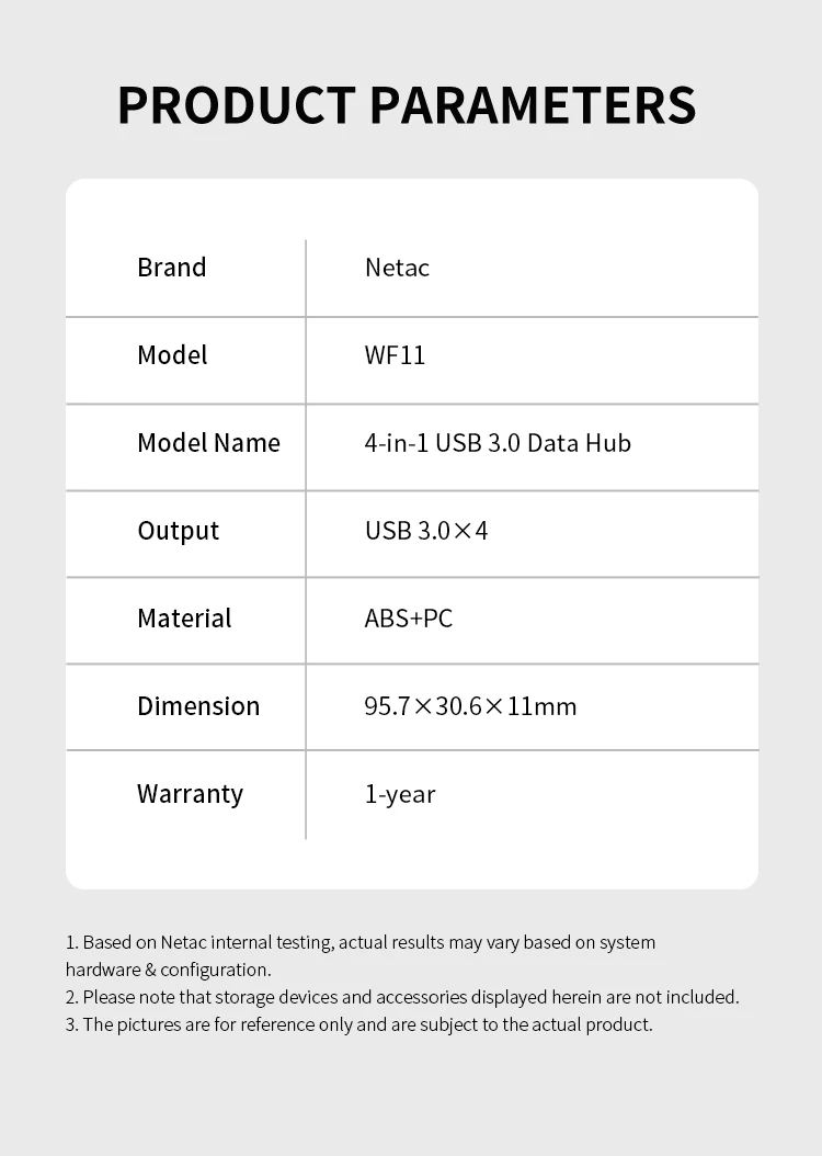 Netac Docking Station Laptop Type C 3 0 Usb Hub 4 In 1 Multiinterface