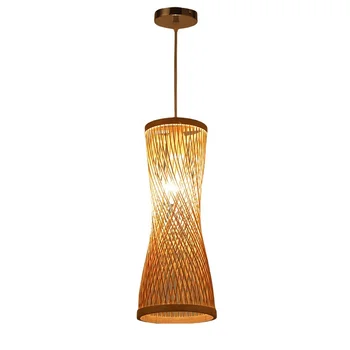 Chandelier Bamboo Art Bamboo Woven Home Tea House Restaurant Living Room Lighting Wicker Lamp Woven Tropical