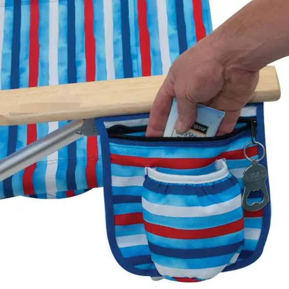 5position Classic Lay Flat Folding Backpack Beach Chair,Red,White,And