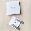 Horquilla pequeña para incienso con caja de regalo - plateada, 1 par
