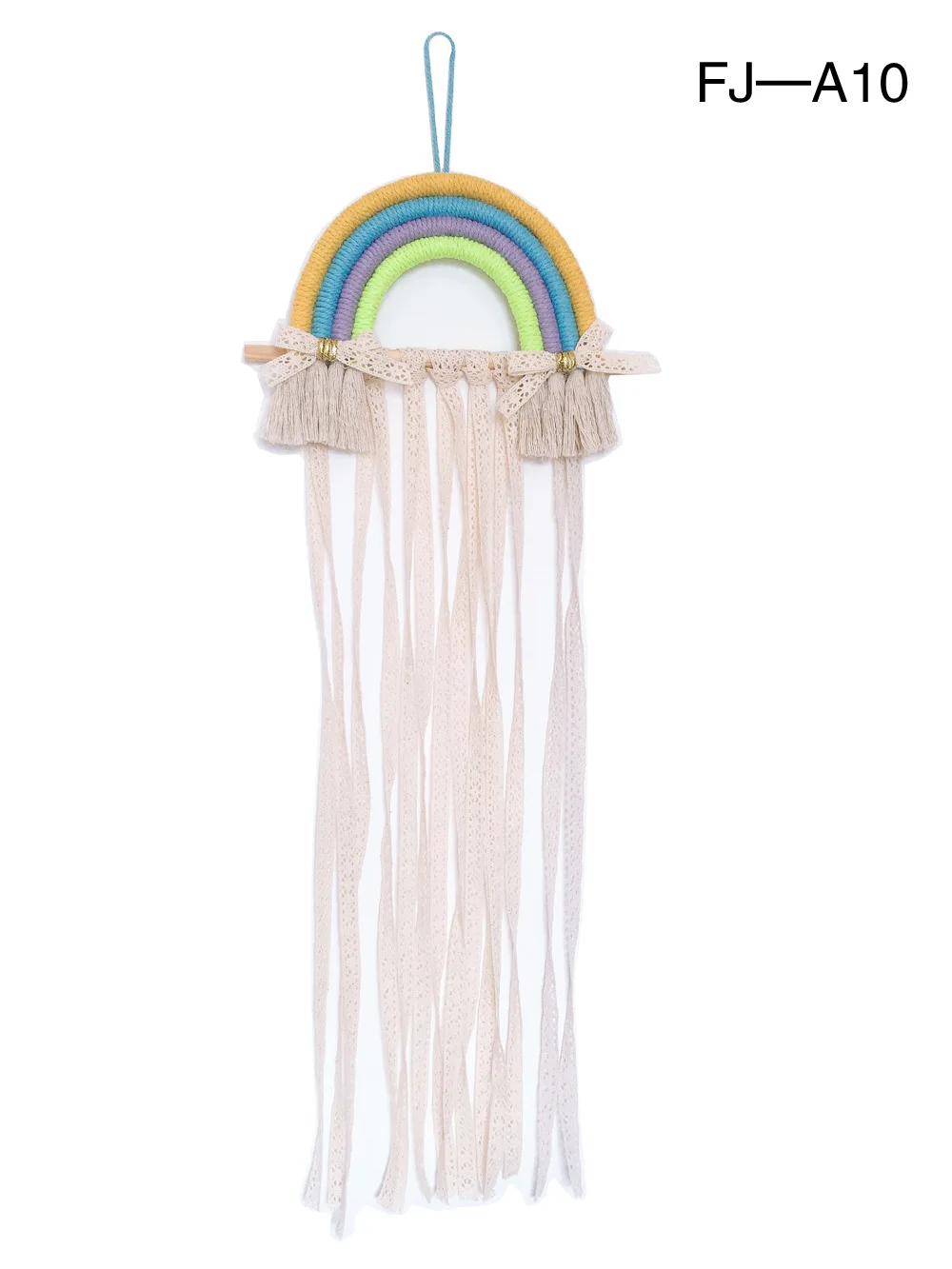 rainbow tassels hair bows holder hanging