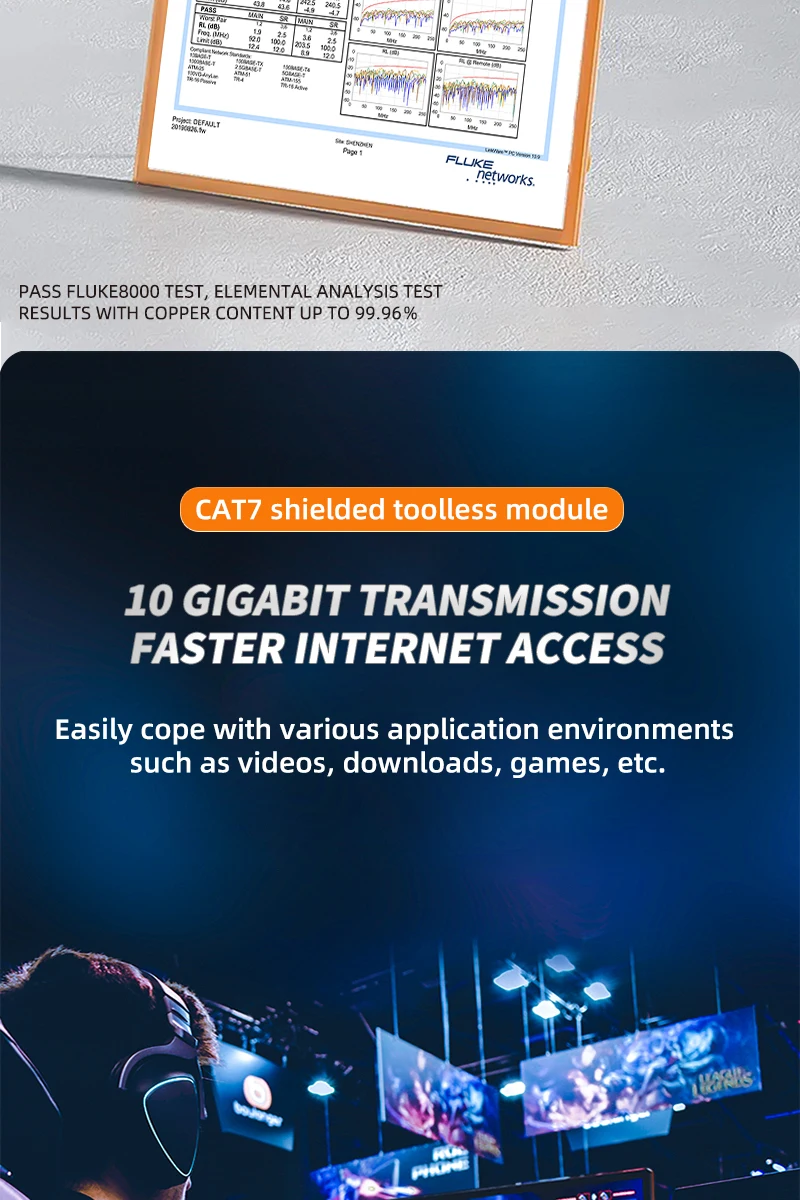 Ftmp Module High Quality FTP Cat7 Shielded Toolless Module 180 Degree Toolless FTP ...